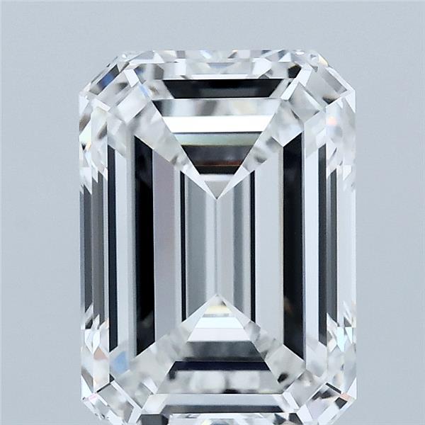 3.01 Carat Emerald Shaped, Ideal Cut, D Color, VVS2 Clarity, IGI Certified Lab Grown Diamond