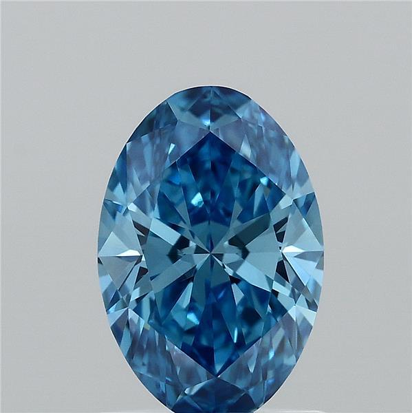 1.04 Carat Oval Shaped, Ideal Cut, FANCY VIVID BLUE Color, VVS2 Clarity, IGI Certified Lab Grown Diamond