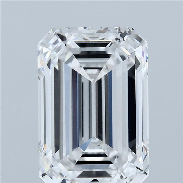 4.08 Carat Emerald Shaped, Ideal Cut, D Color, VVS2 Clarity, IGI Certified Lab Grown Diamond