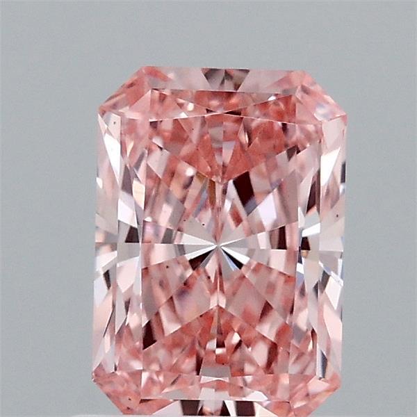 1.07 Carat Radiant Shaped, Ideal Cut, FANCY VIVID PINK Color, VS1 Clarity, IGI Certified Lab Grown Diamond