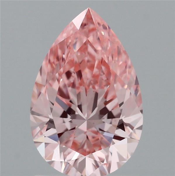 1.40 Carat Pear Shaped, Ideal Cut, FANCY VIVID PINK Color, VS1 Clarity, IGI Certified Lab Grown Diamond