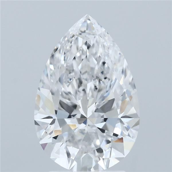 3.02 Carat Pear Shaped, Ideal Cut, E Color, VVS2 Clarity, IGI Certified Lab Grown Diamond