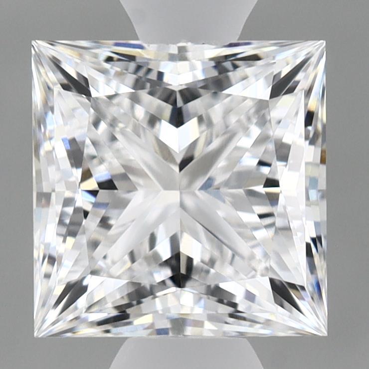 1.52 Carat Princess Shaped, Ideal Cut, D Color, VVS2 Clarity, IGI Certified Lab Grown Diamond