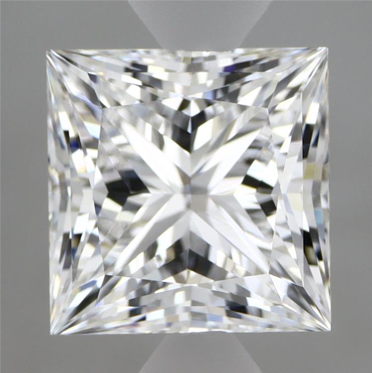 3.06 Carat Princess Shaped, Ideal Cut, D Color, VVS2 Clarity, IGI Certified Lab Grown Diamond