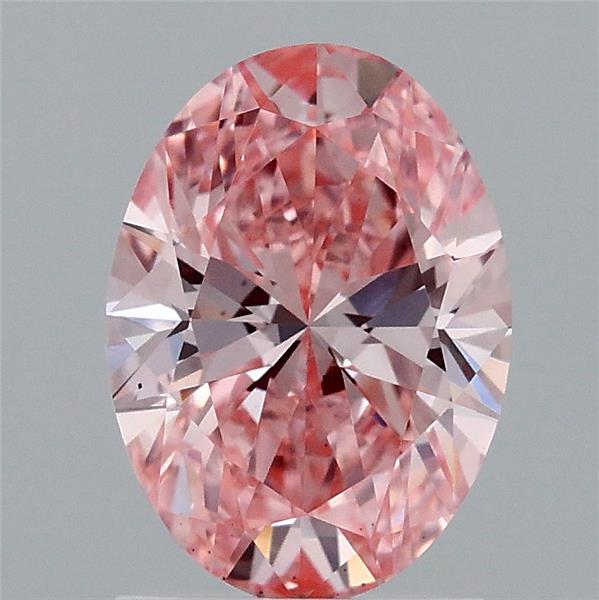 1.50 Carat Oval Shaped, Ideal Cut, FANCY VIVID PINK Color, VS2 Clarity, IGI Certified Lab Grown Diamond