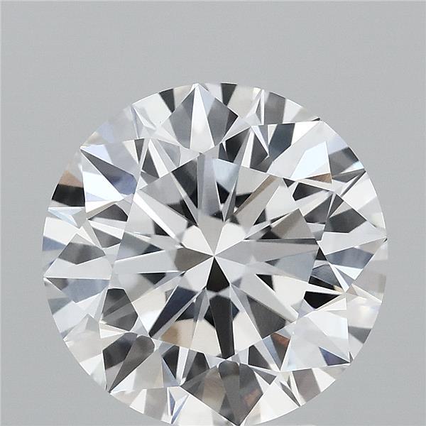 4.03 Carat Round Shaped, Excellent Cut, E Color, VVS2 Clarity, GIA Certified Lab Grown Diamond