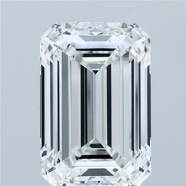 10.08 Carat Emerald Shaped, Ideal Cut, F Color, VVS2 Clarity, IGI Certified Lab Grown Diamond