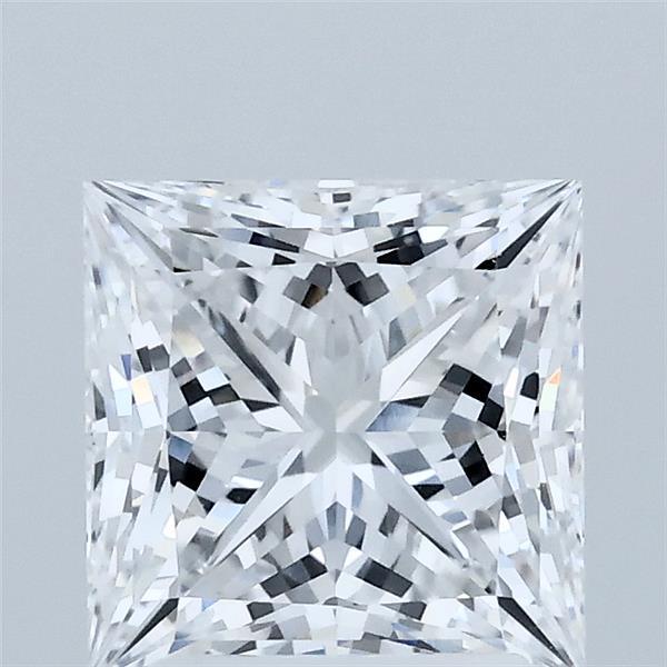 2.05 Carat Princess Shaped, Ideal Cut, D Color, VVS2 Clarity, IGI Certified Lab Grown Diamond