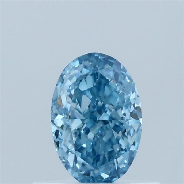 0.59 Carat Oval Shaped, Very Good Cut, FANCY VIVID BLUE Color, VVS2 Clarity, IGI Certified Lab Grown Diamond