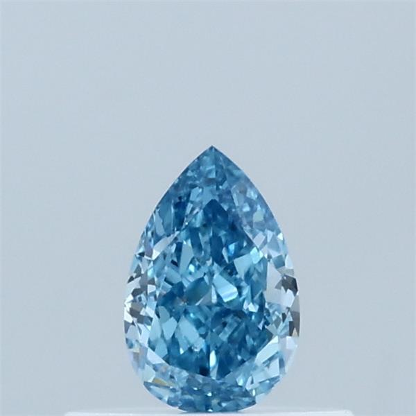 0.35 Carat Pear Shaped, Very Good Cut, FANCY VIVID BLUE Color, VVS2 Clarity, IGI Certified Lab Grown Diamond