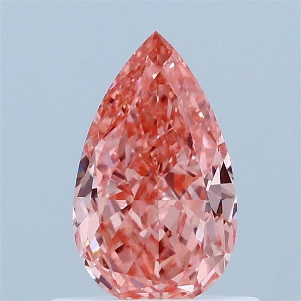 0.72 Carat Pear Shaped, Excellent Cut, FANCY VIVID PINK Color, VVS2 Clarity, IGI Certified Lab Grown Diamond