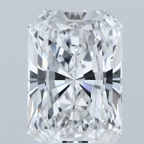 2.10 Carat Radiant Shaped, Ideal Cut, D Color, VVS2 Clarity, IGI Certified Lab Grown Diamond