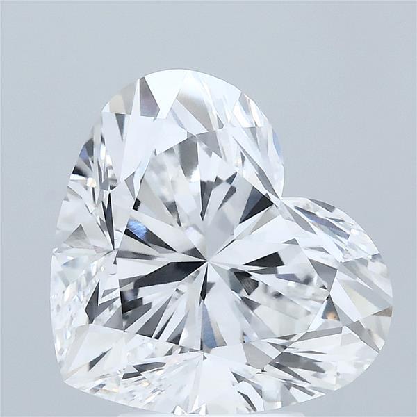 5.26 Carat Heart Shaped, Excellent Cut, D Color, VVS2 Clarity, IGI Certified Lab Grown Diamond