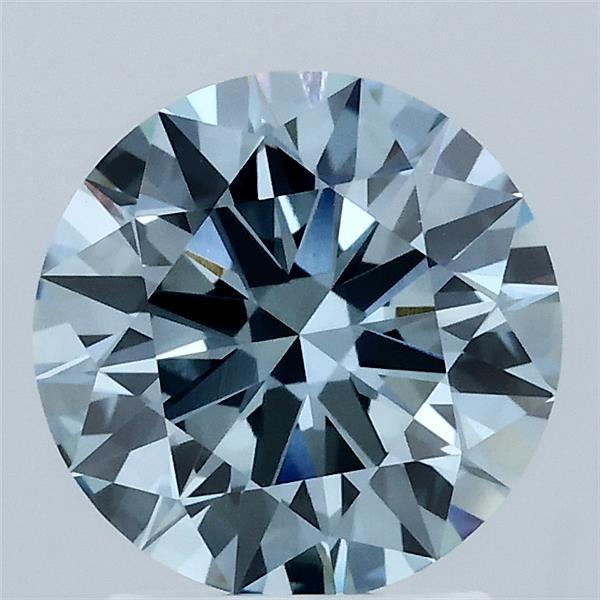 2.02 Carat Round Shaped, Ideal Cut, FANCY VIVID BLUE Color, VS1 Clarity, IGI Certified Lab Grown Diamond