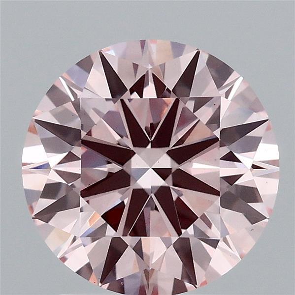 2.06 Carat Round Shaped, Ideal Cut, FANCY INTENSE PINK Color, VS1 Clarity, IGI Certified Lab Grown Diamond