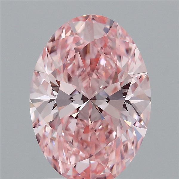 1.81 Carat Oval Shaped, Ideal Cut, FANCY VIVID PINK Color, VS1 Clarity, IGI Certified Lab Grown Diamond