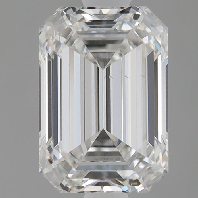 0.90 Carat Emerald Shaped, Ideal Cut, F Color, VS2 Clarity, IGI Certified Lab Grown Diamond