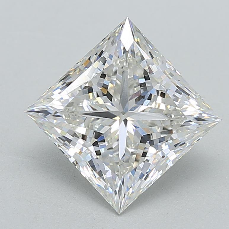 4.09 Carat Princess Shaped, Ideal Cut, F Color, VS1 Clarity, IGI Certified Lab Grown Diamond