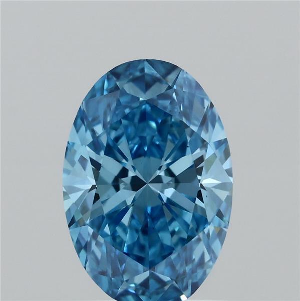 1.20 Carat Oval Shaped, Ideal Cut, FANCY VIVID BLUE Color, VS1 Clarity, IGI Certified Lab Grown Diamond