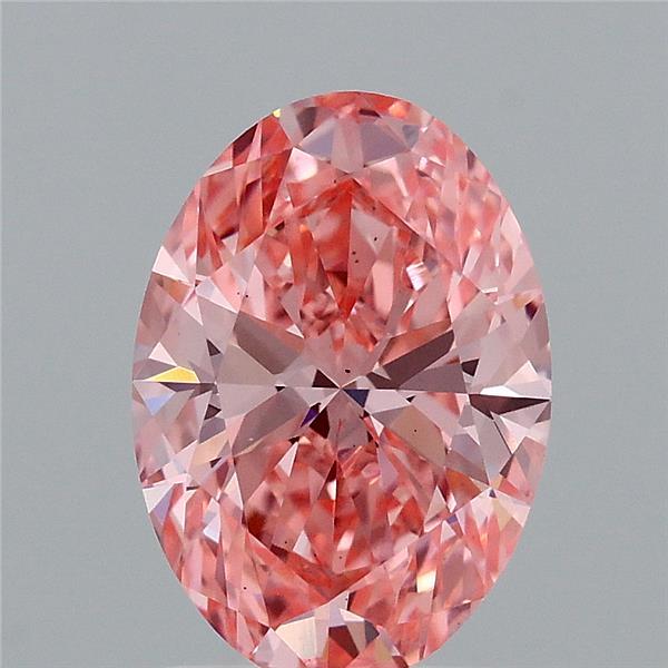 2.02 Carat Oval Shaped, Ideal Cut, FANCY VIVID PINK Color, VS2 Clarity, IGI Certified Lab Grown Diamond