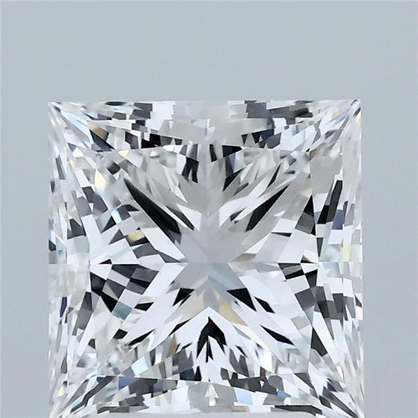 3.07 Carat Princess Shaped, Ideal Cut, E Color, VVS2 Clarity, IGI Certified Lab Grown Diamond