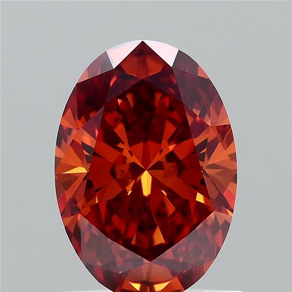 1.03 Carat Oval Shaped, Ideal Cut, FANCY VIVID ORANGE Color, VS1 Clarity, IGI Certified Lab Grown Diamond