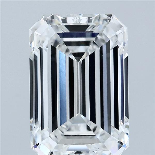 5.23 Carat Emerald Shaped, Ideal Cut, E Color, VVS2 Clarity, IGI Certified Lab Grown Diamond