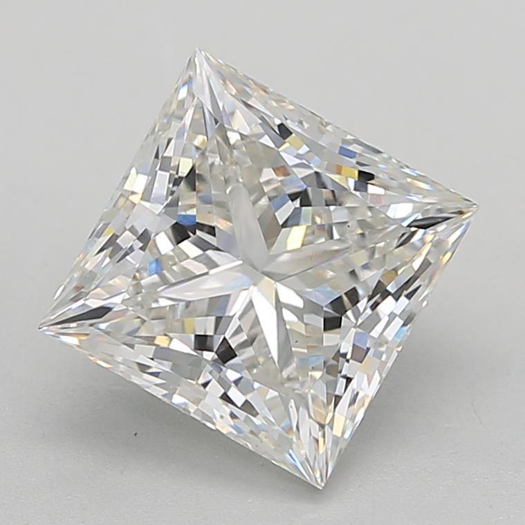 4.08 Carat Princess Shaped, Ideal Cut, G Color, VS1 Clarity, IGI Certified Lab Grown Diamond