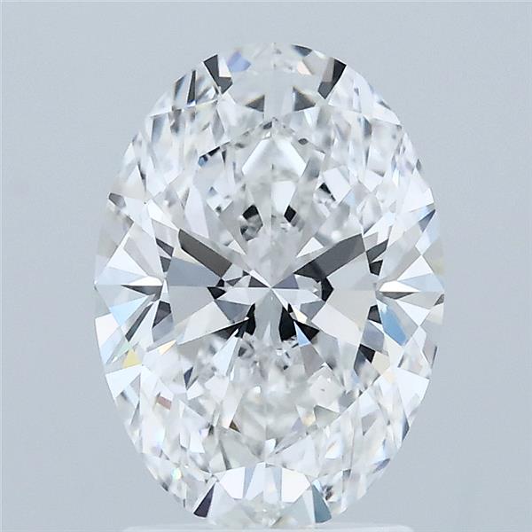 2.03 Carat Oval Shaped, Ideal Cut, D Color, VVS2 Clarity, IGI Certified Lab Grown Diamond