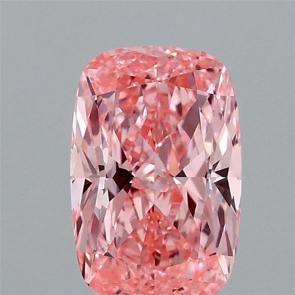 0.93 Carat Cushion Shaped, Ideal Cut, FANCY VIVID PINK Color, VS1 Clarity, IGI Certified Lab Grown Diamond