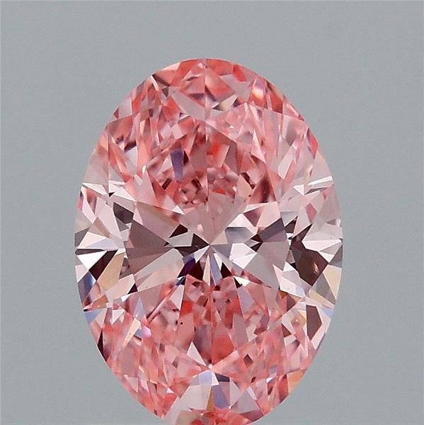 1.52 Carat Oval Shaped, Ideal Cut, FANCY VIVID PINK Color, VS1 Clarity, IGI Certified Lab Grown Diamond