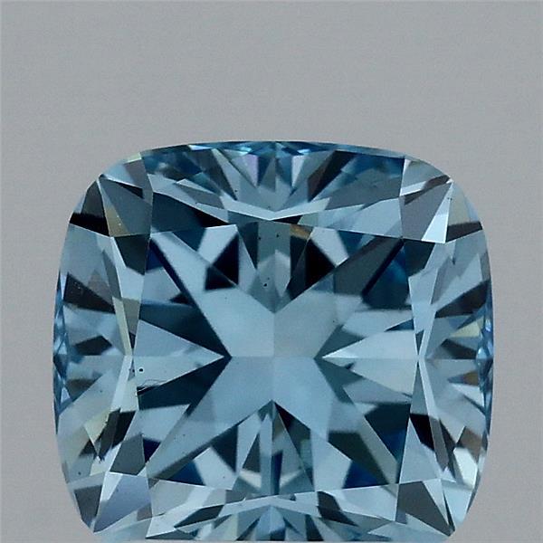 2.10 Carat Cushion Shaped, Ideal Cut, FANCY VIVID BLUE Color, VS1 Clarity, IGI Certified Lab Grown Diamond