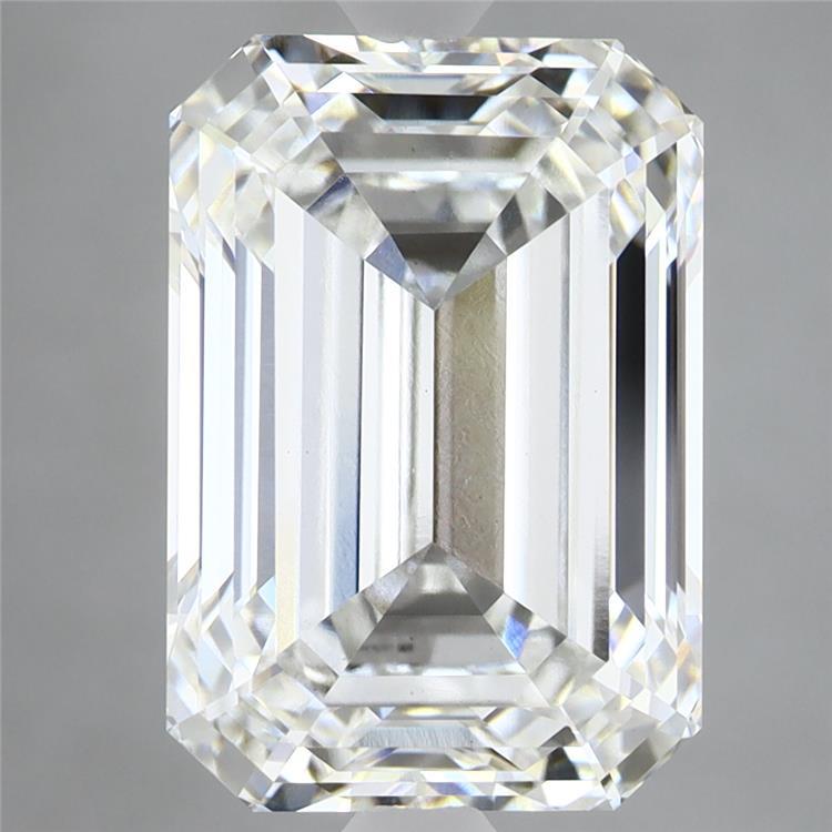 5.58 Carat Emerald Shaped, Ideal Cut, F Color, VVS2 Clarity, IGI Certified Lab Grown Diamond