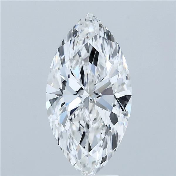 3.08 Carat Marquise Shaped, Ideal Cut, E Color, VVS2 Clarity, IGI Certified Lab Grown Diamond