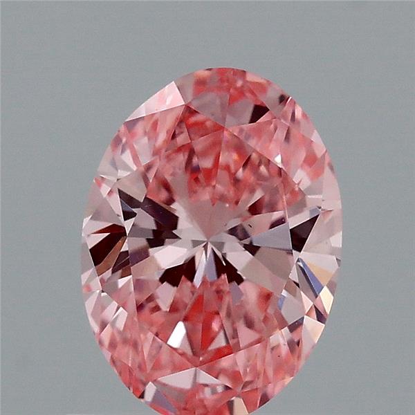 0.95 Carat Oval Shaped, Excellent Cut, FANCY VIVID PINK Color, VS1 Clarity, IGI Certified Lab Grown Diamond