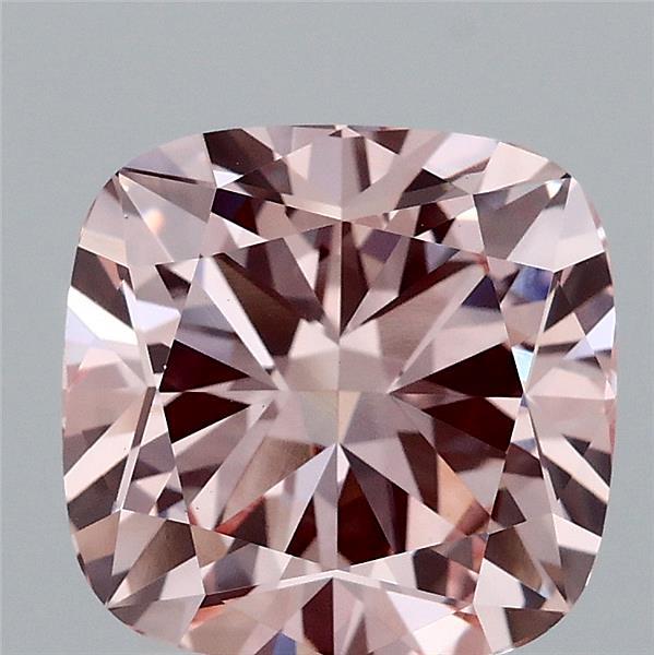 3.09 Carat Cushion Shaped, Ideal Cut, FANCY INTENSE PINK Color, VVS2 Clarity, IGI Certified Lab Grown Diamond