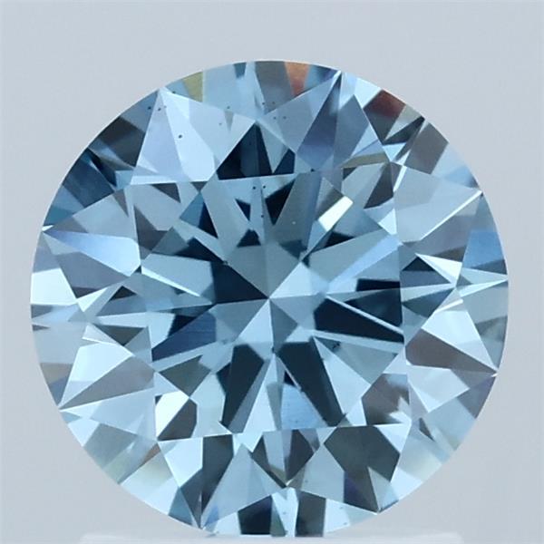 1.51 Carat Round Shaped, Ideal Cut, FANCY VIVID BLUE Color, VS2 Clarity, IGI Certified Lab Grown Diamond
