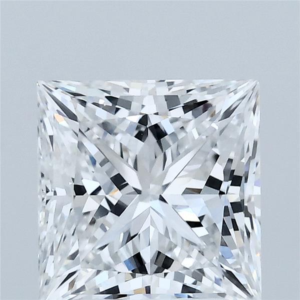 2.53 Carat Princess Shaped, Ideal Cut, D Color, VVS2 Clarity, IGI Certified Lab Grown Diamond