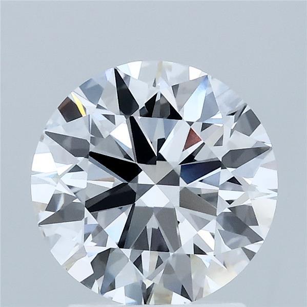 2.06 Carat Round Shaped, Ideal Cut, D Color, VVS2 Clarity, IGI Certified Lab Grown Diamond