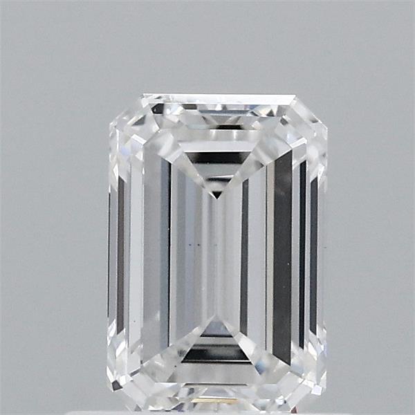 0.91 Carat Emerald Shaped, Ideal Cut, E Color, VS1 Clarity, IGI Certified Lab Grown Diamond