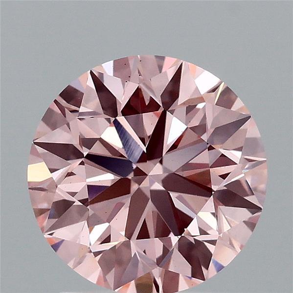 2.01 Carat Round Shaped, Excellent Cut, FANCY VIVID PINK Color, VS2 Clarity, IGI Certified Lab Grown Diamond