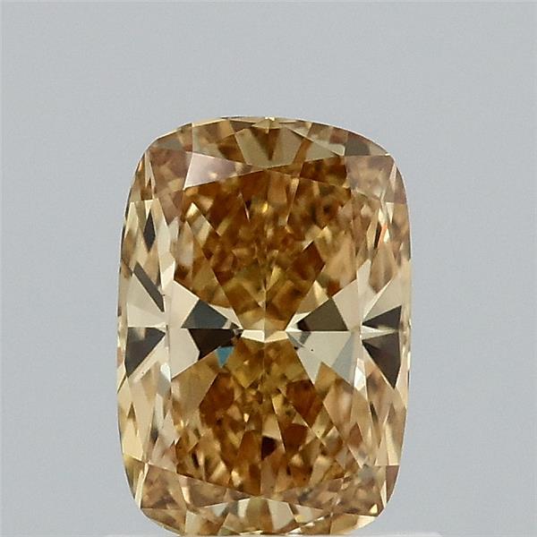 1.02 Carat Cushion Shaped, Ideal Cut, FANCY INTENSE YELLOW Color, VS1 Clarity, IGI Certified Lab Grown Diamond