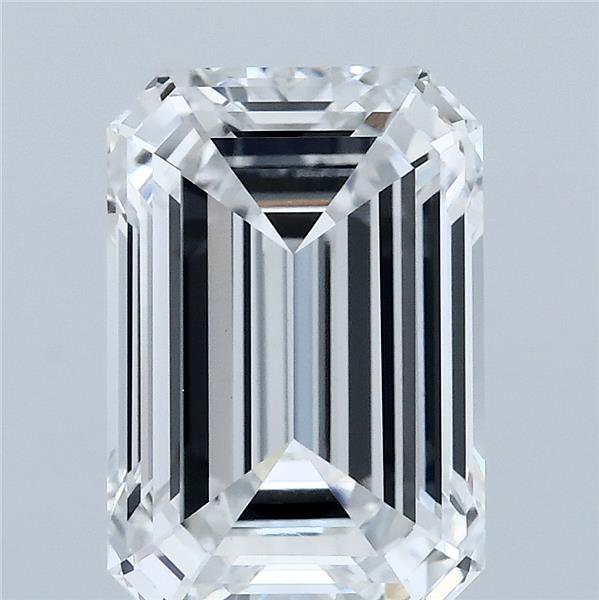 4.10 Carat Emerald Shaped, Ideal Cut, E Color, VVS2 Clarity, IGI Certified Lab Grown Diamond