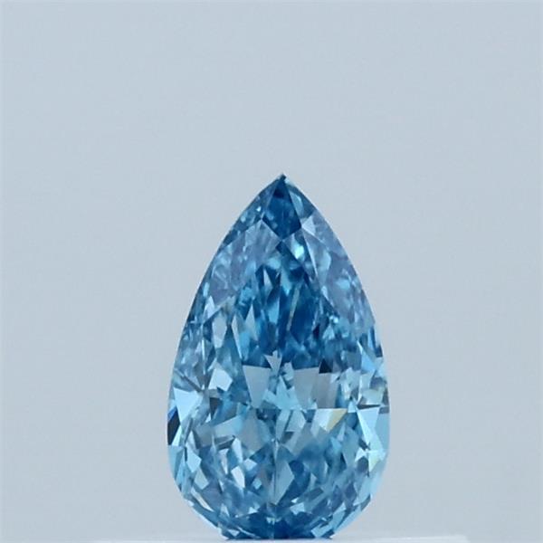 0.32 Carat Pear Shaped, Excellent Cut, FANCY VIVID BLUE Color, VVS2 Clarity, IGI Certified Lab Grown Diamond