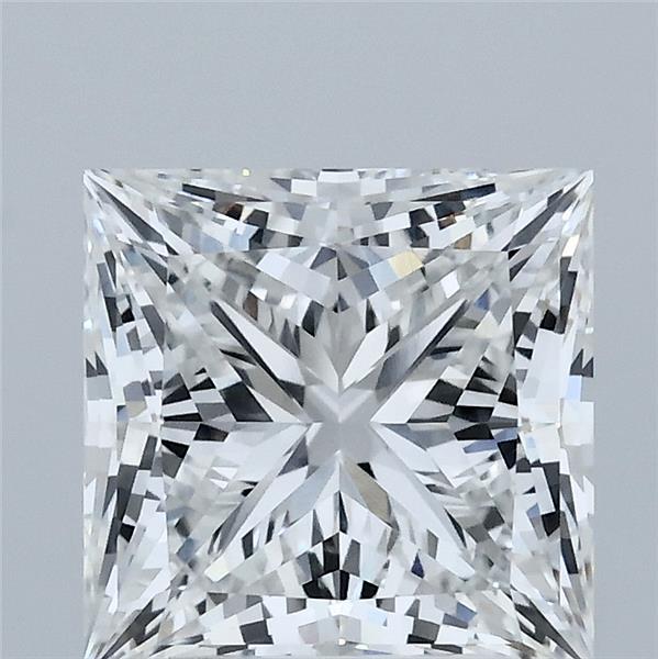 3.08 Carat Princess Shaped, Ideal Cut, E Color, VVS2 Clarity, IGI Certified Lab Grown Diamond
