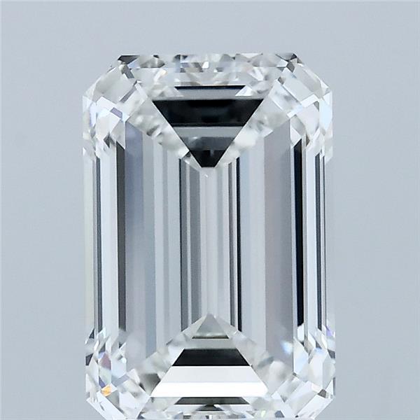2.52 Carat Emerald Shaped, Ideal Cut, F Color, VVS2 Clarity, IGI Certified Lab Grown Diamond