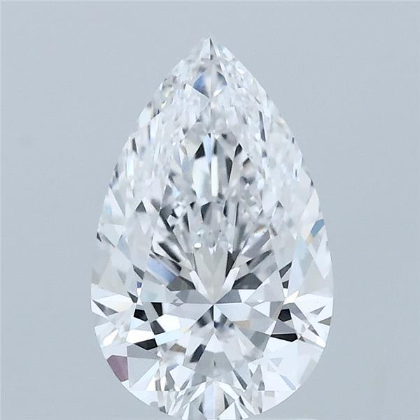 1.50 Carat Pear Shaped, Excellent Cut, D Color, VS1 Clarity, IGI Certified Lab Grown Diamond