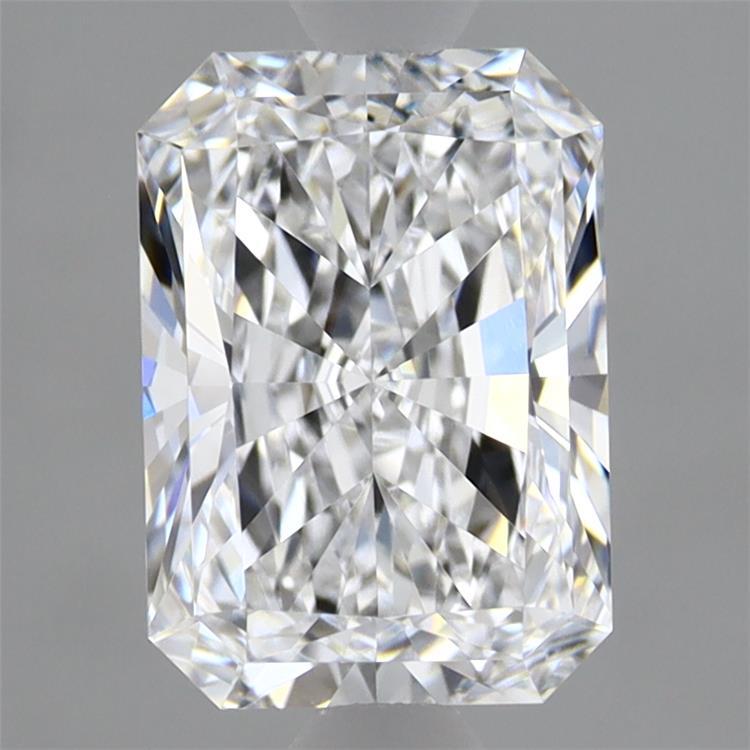 2.09 Carat Radiant Shaped, Ideal Cut, D Color, IF Clarity, IGI Certified Lab Grown Diamond