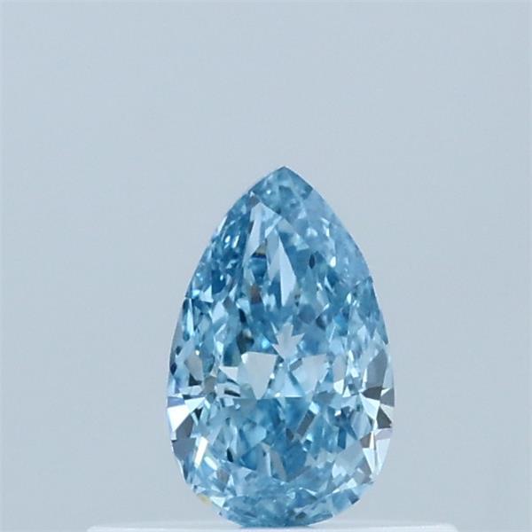0.36 Carat Pear Shaped, Ideal Cut, FANCY VIVID BLUE Color, VVS2 Clarity, IGI Certified Lab Grown Diamond