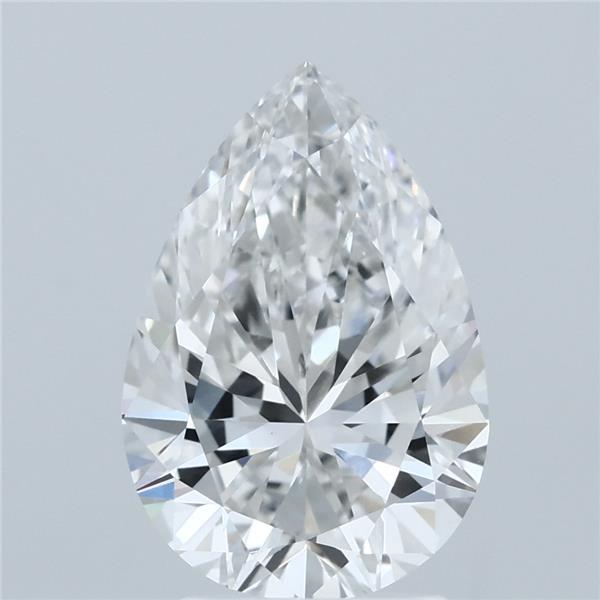 3.01 Carat Pear Shaped, Excellent Cut, F Color, VVS2 Clarity, IGI Certified Lab Grown Diamond